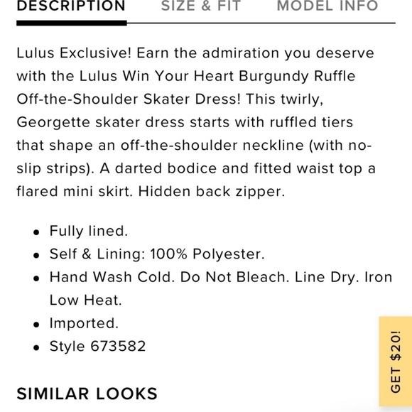 Lulus Win Your Heart Burgundy Ruffle Off-the-Shoulder Skater Dress size medium​​ - Picture 11 of 12